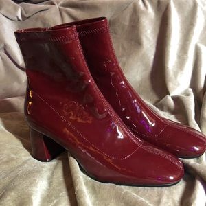 Zara Velma Style Sleek hot red booties